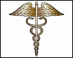 Clinic builds - the intergalactic medical symbol, the caduceus.