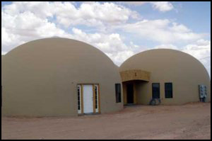 Housing Estates build - basic dome housing for the poor.