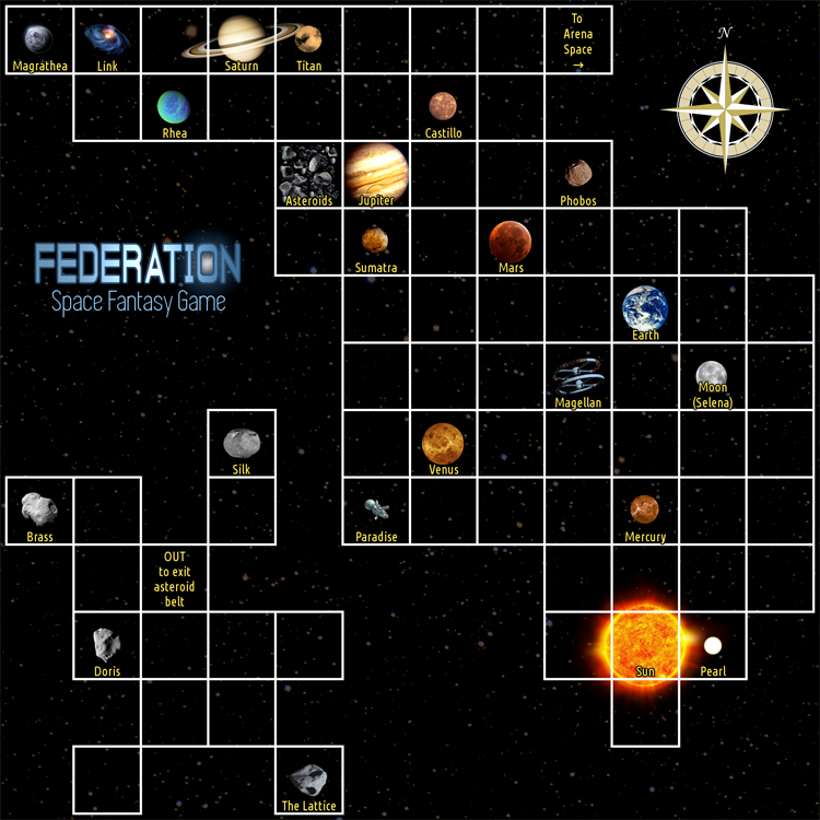 Maps For Federation 2 Space Fantasy Trading Game